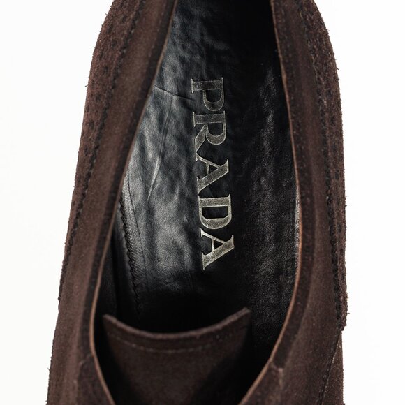 Prada Moro Suede Wingtip Derbies - Picture 9 of 10